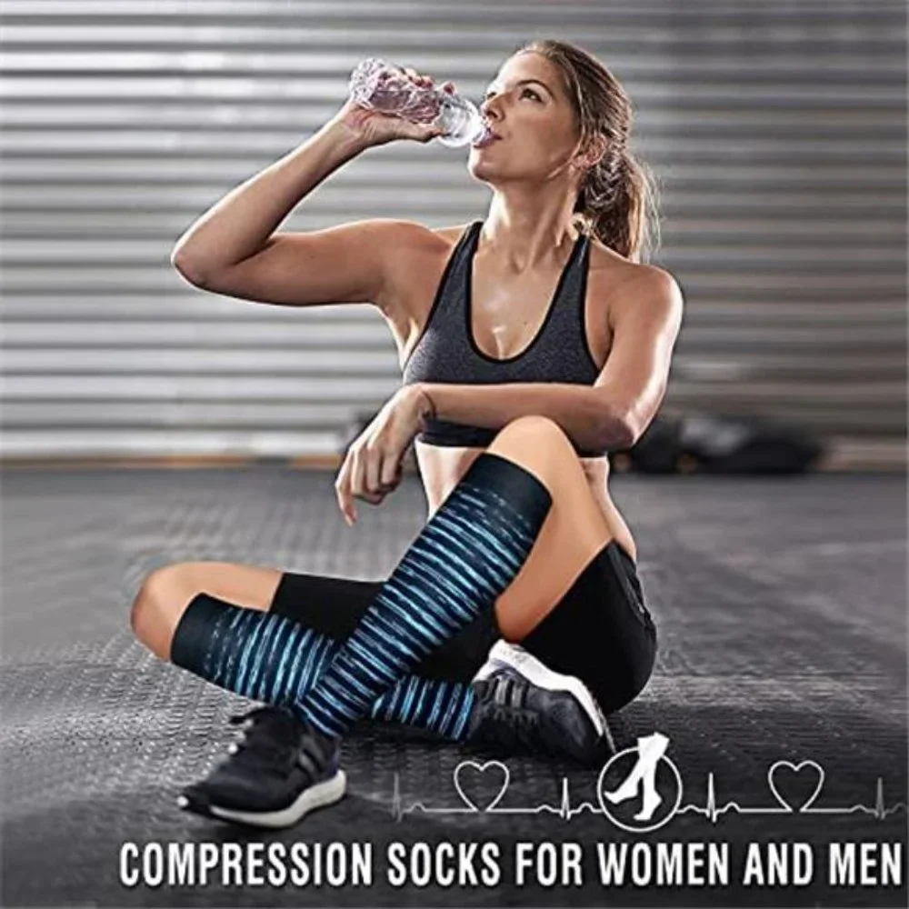 6 Pack Women's Assorted Copper Compression Socks